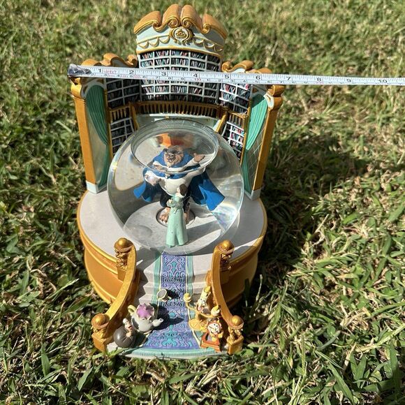 Rare 1991 Beauty and the Beast Snow Globe Library with Working‎ Music Box - Picture 12 of 12